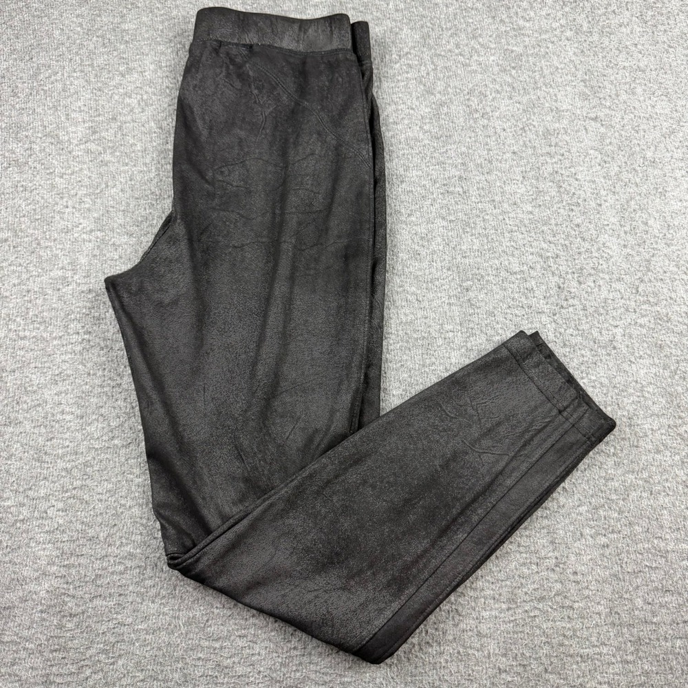 Free People Women's S Small Vegan Leather Leggings‎ Black Textured Moto Pants